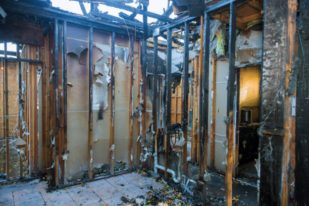 Professional Fire Damage Restoration technician working in Whiskey Creek, FL